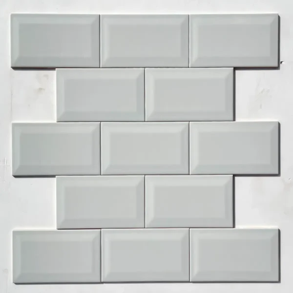 4x8 Glossy Cool Grey Beveled Tiles