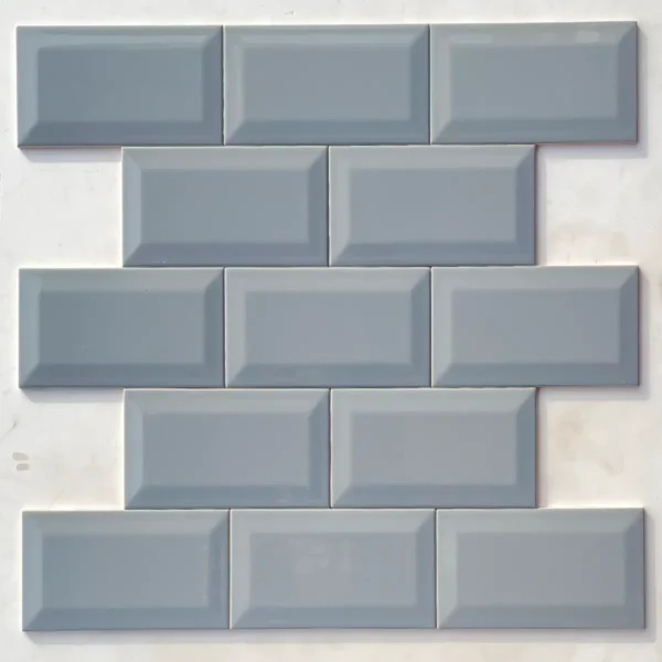 4x8 Glossy Grey Beveled Tiles