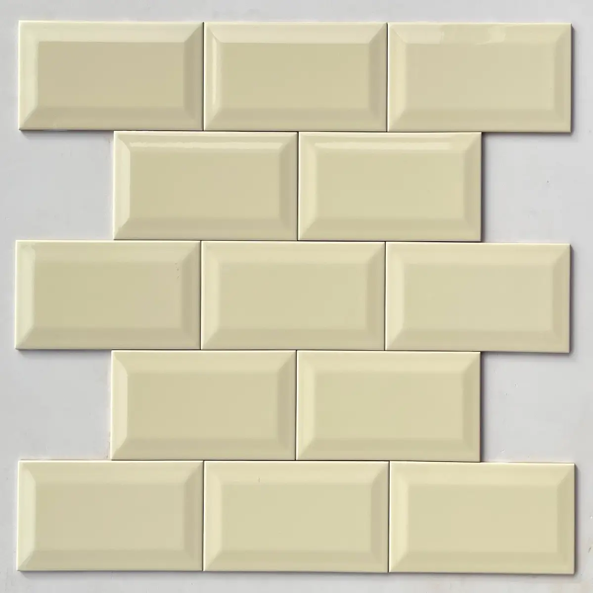 4x8 Glossy Ivory Beveled Tiles