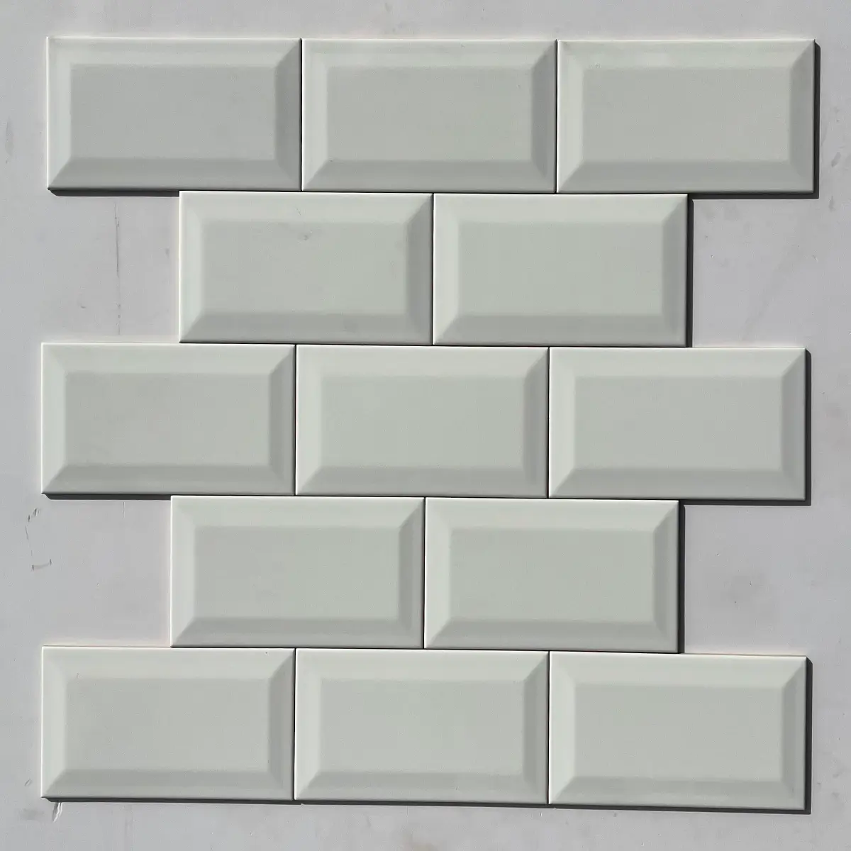 4x8 Glossy White Beveled Tiles